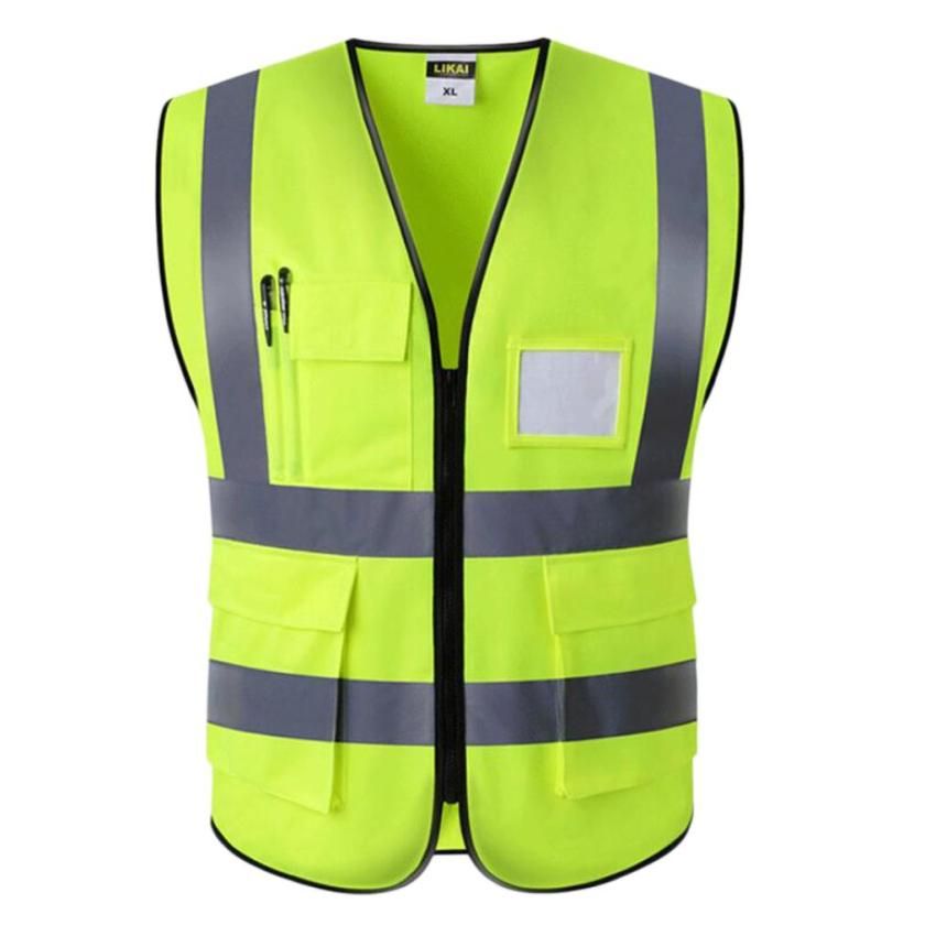 Set Of 3 Reflective Safety Safety Waistcoat With Pocket