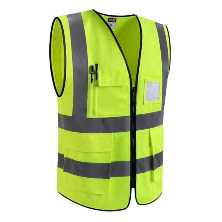 Set Of 3 Reflective Safety Safety Waistcoat With Pocket