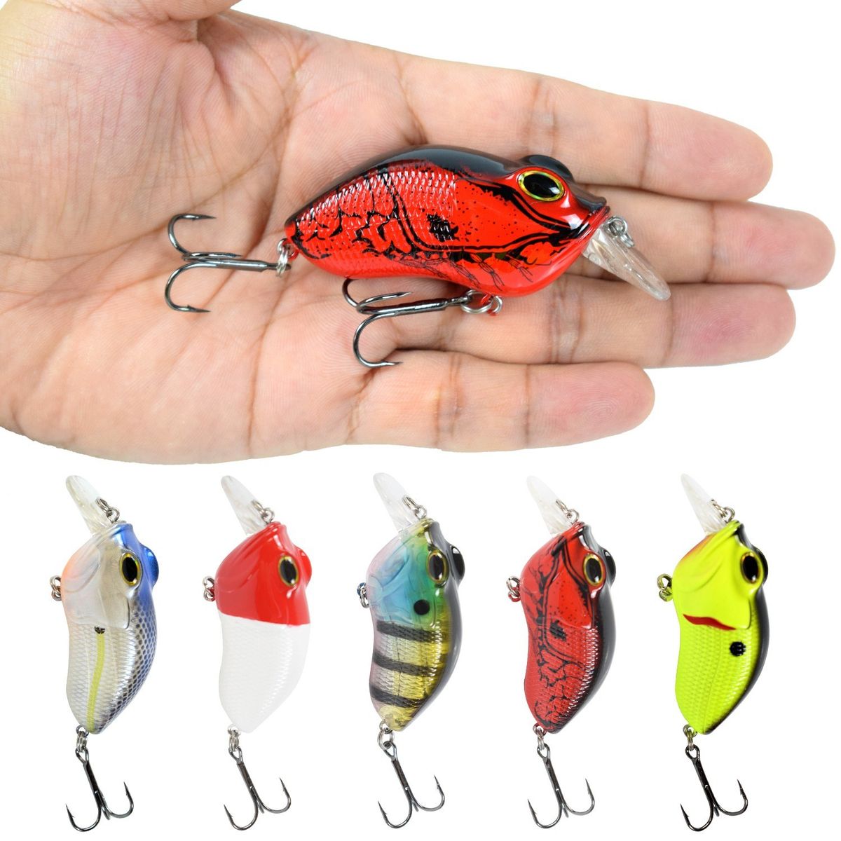 73mm 14g Fishing Lure Artificial Hard Crank Bait Wobbler