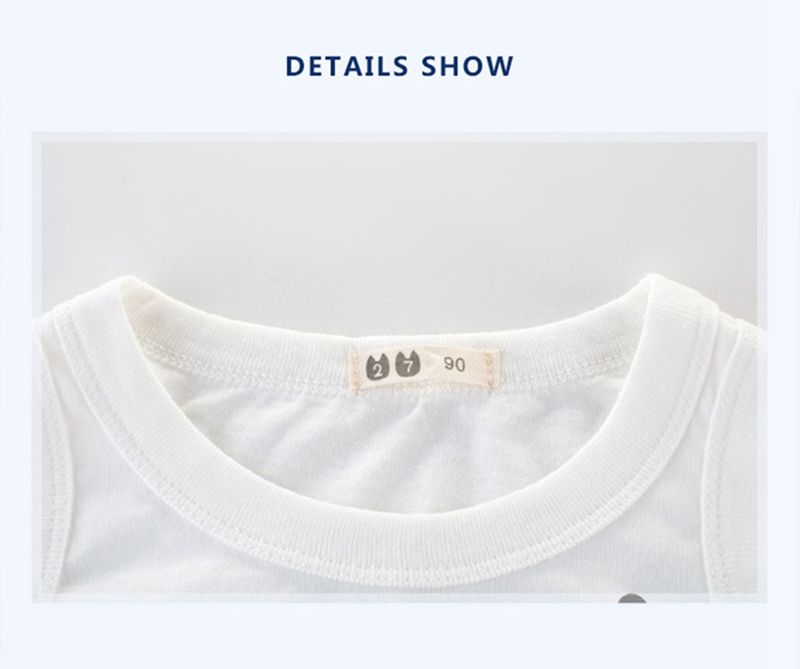 100% Cotton Kid  Crocodile Print Sleeveless Tank Tops