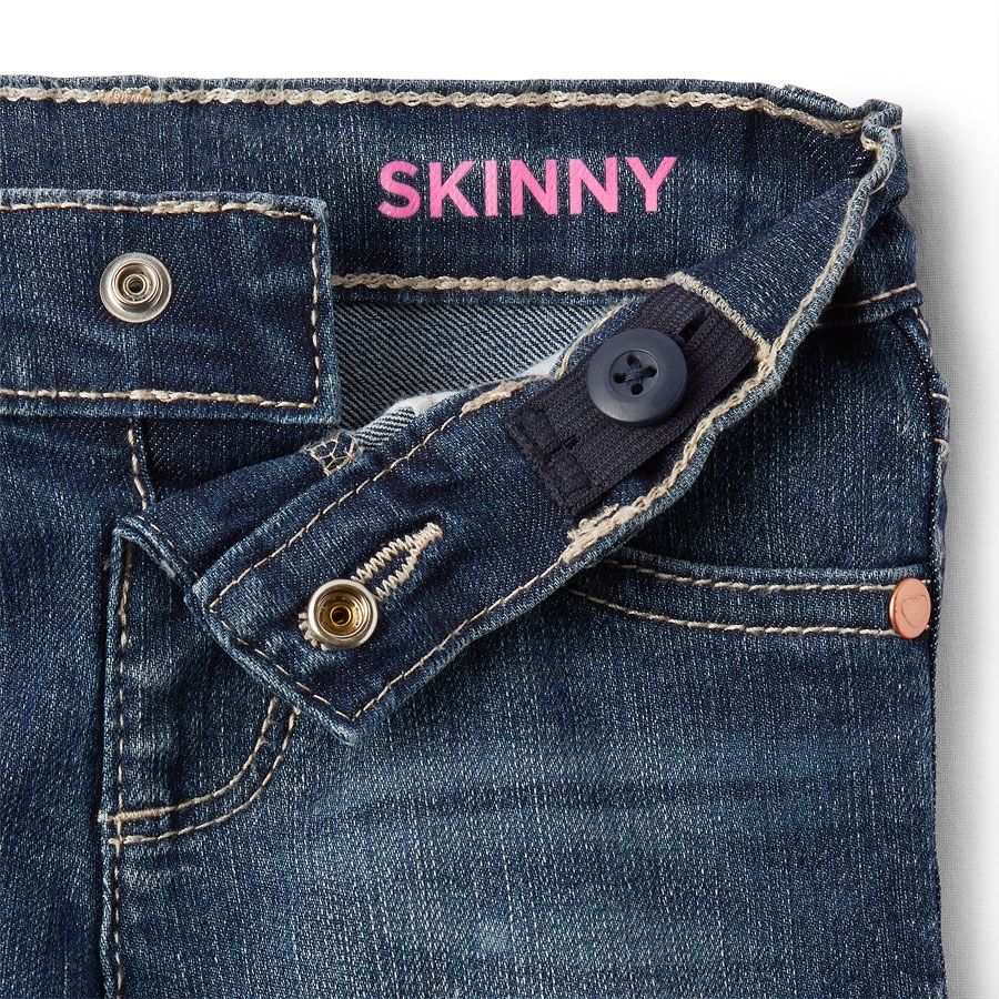 Girls Basic Med - Skinny Jeans -  Blue Wash