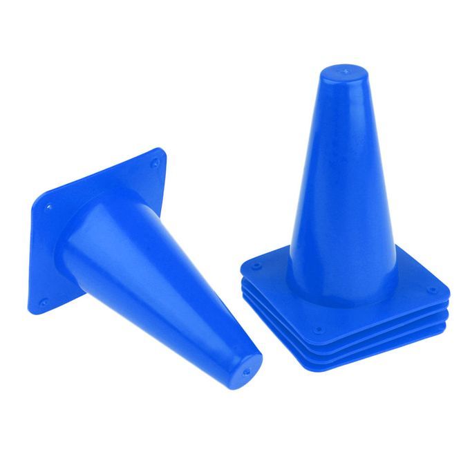 5pcs 15cm Safety Cone For Sports Soccer Agility Skating Blue