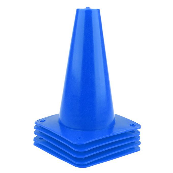 5pcs 15cm Safety Cone For Sports Soccer Agility Skating Blue