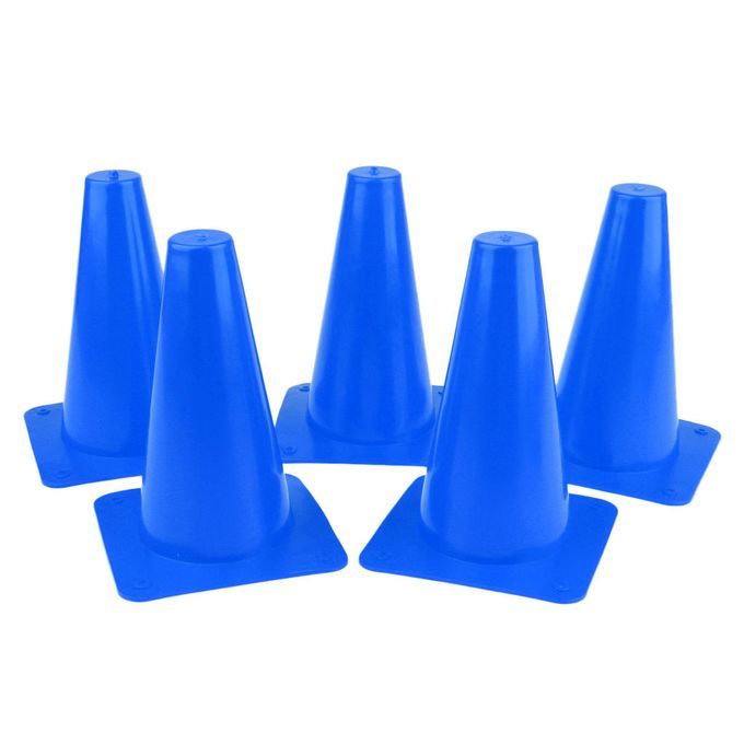 5pcs 15cm Safety Cone For Sports Soccer Agility Skating Blue