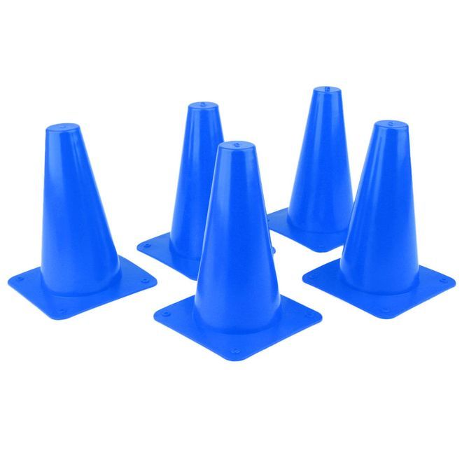 5pcs 15cm Safety Cone For Sports Soccer Agility Skating Blue