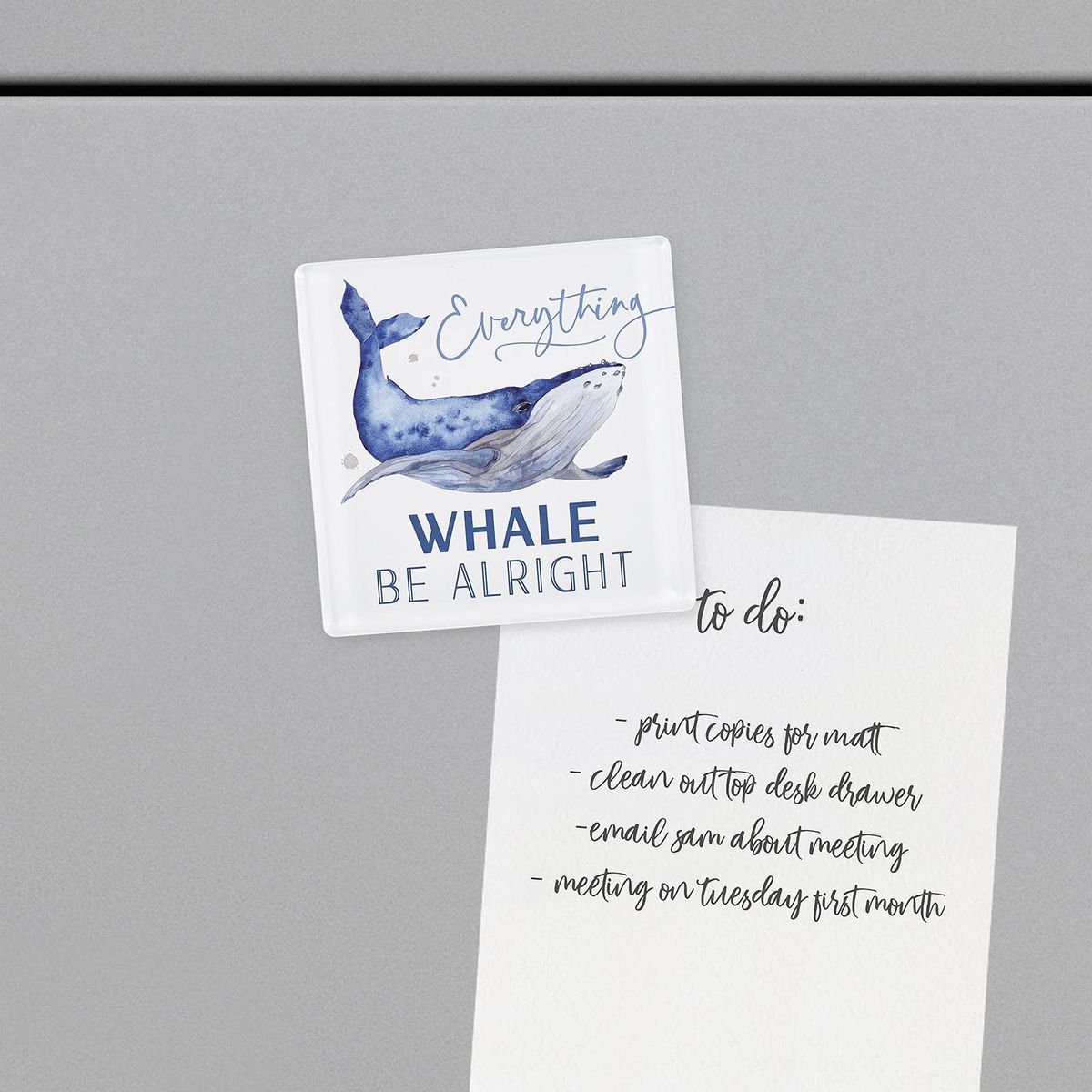 Household Refrigerator Whale Be Alright Fridge Magnetic Sticker