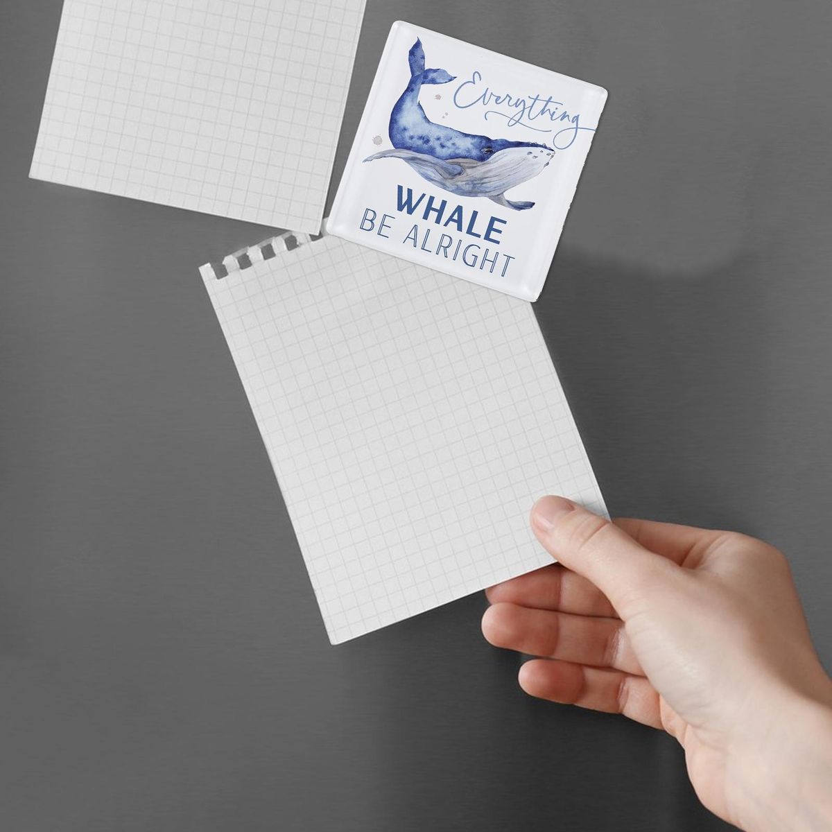 Household Refrigerator Whale Be Alright Fridge Magnetic Sticker