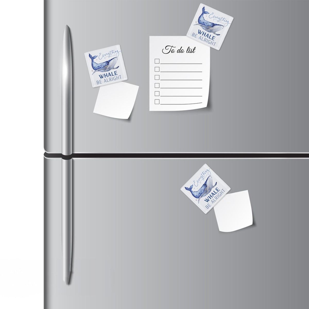 Household Refrigerator Whale Be Alright Fridge Magnetic Sticker