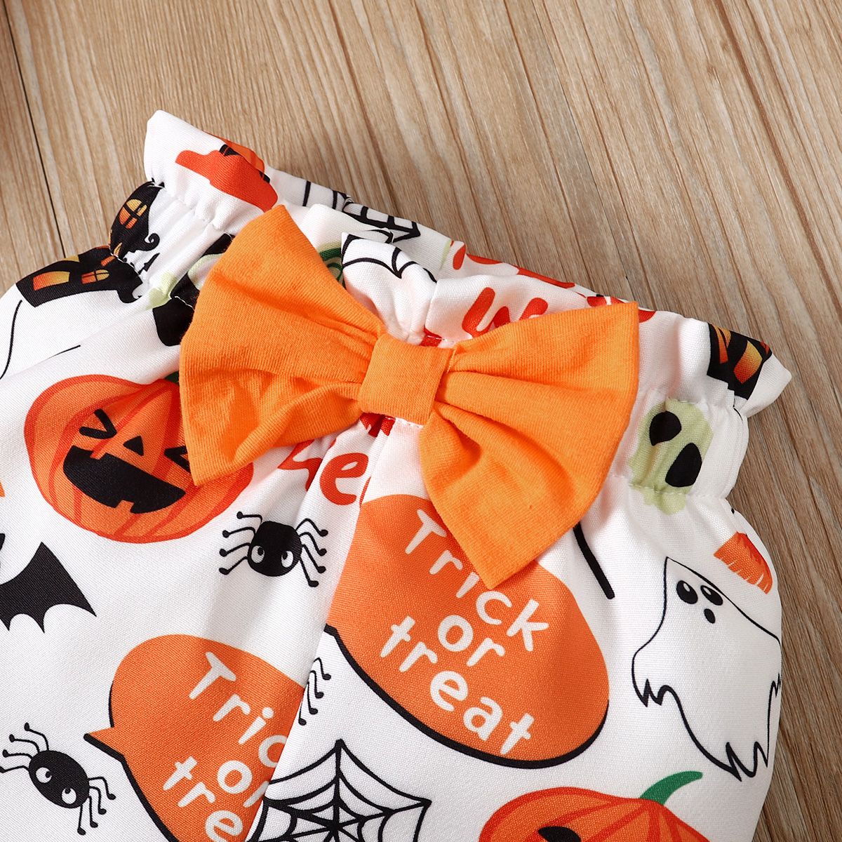 Newborn Baby Girl Halloween Bodysuit+Pumpkin Pants+Headwear