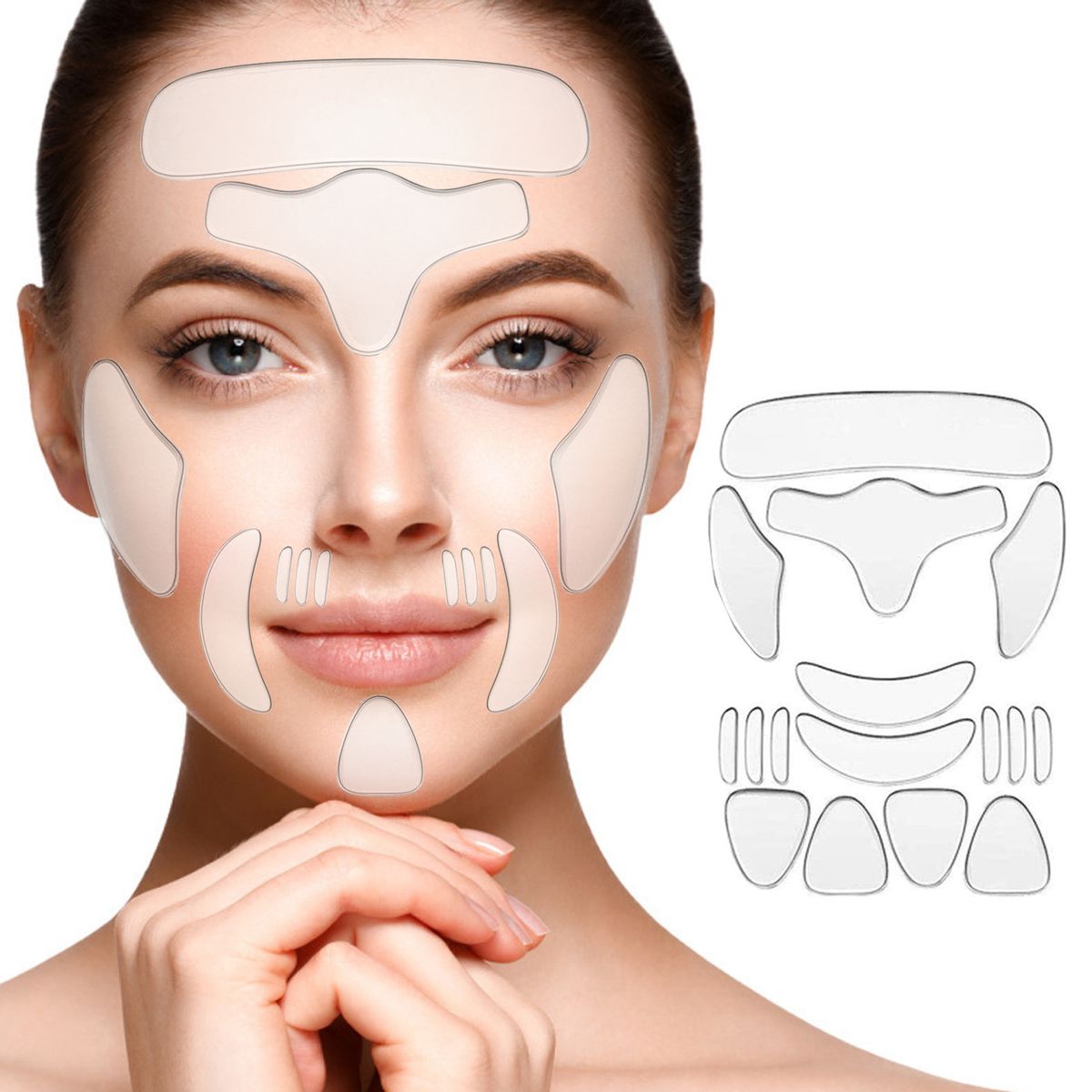 16PCS Face Wrinkle Patches Reusable Forehead Wrinkle Patches