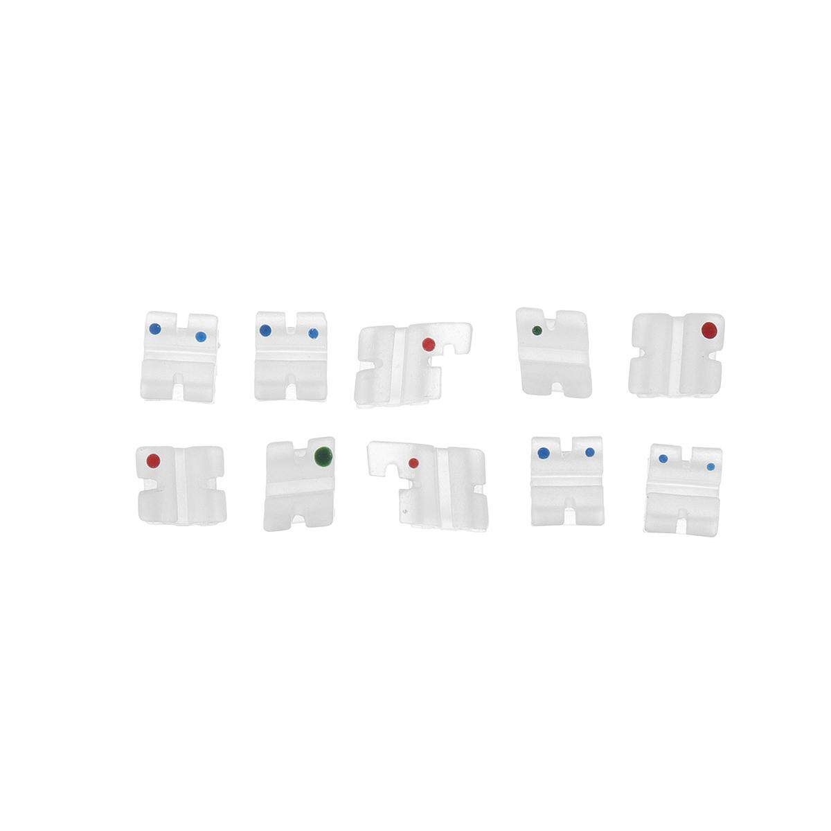 20PCS Dental Orthodontics Ceramic Bracket Braces MBT 3 With Hooks