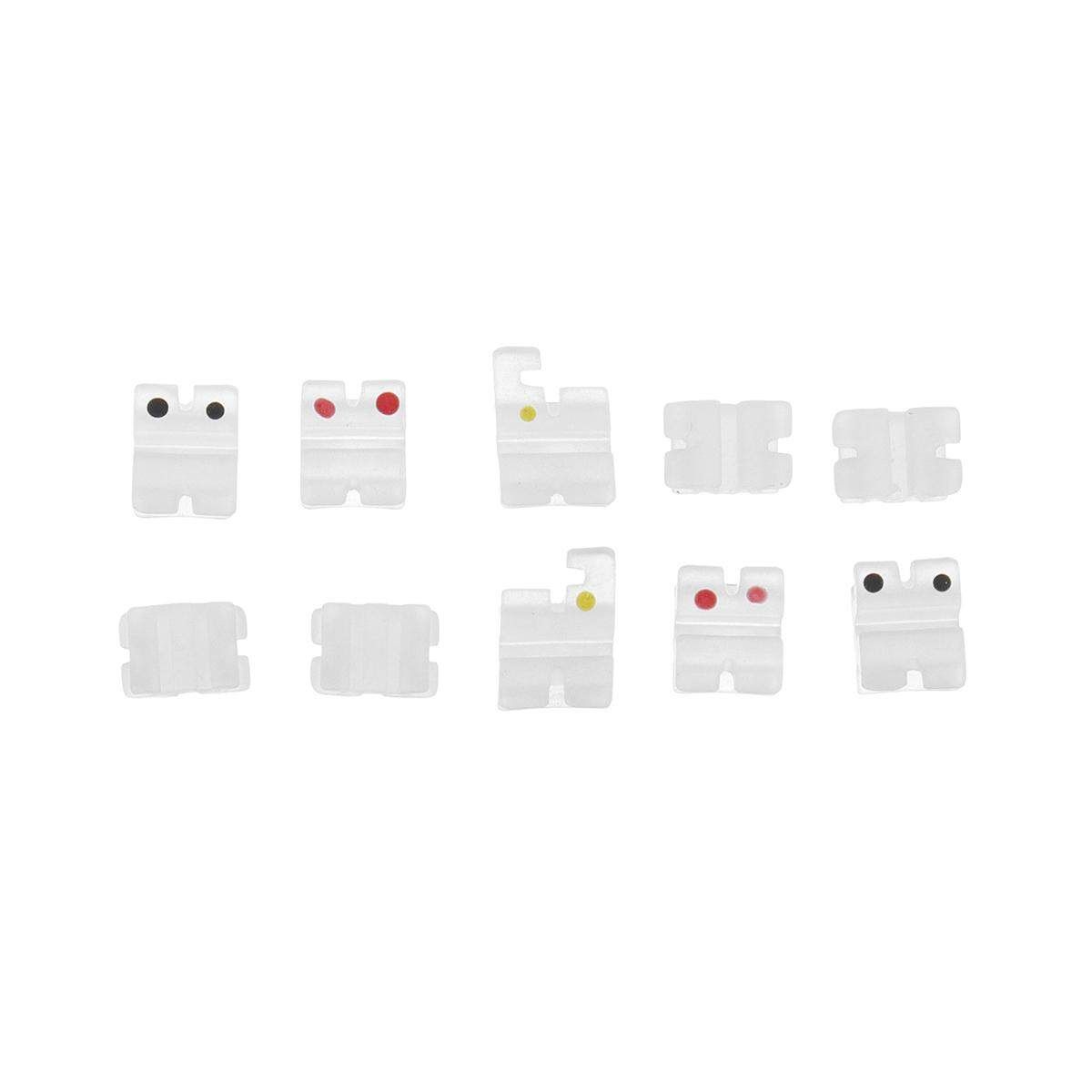 20PCS Dental Orthodontics Ceramic Bracket Braces MBT 3 With Hooks