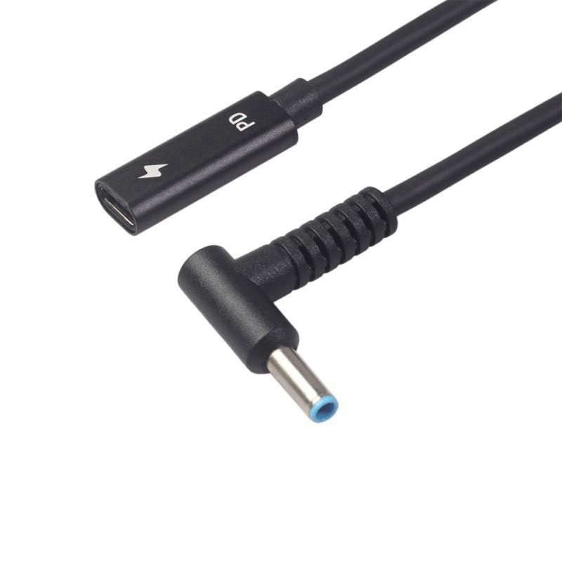 USB Type C Female to HP4506 Male 90° Adapter Cable