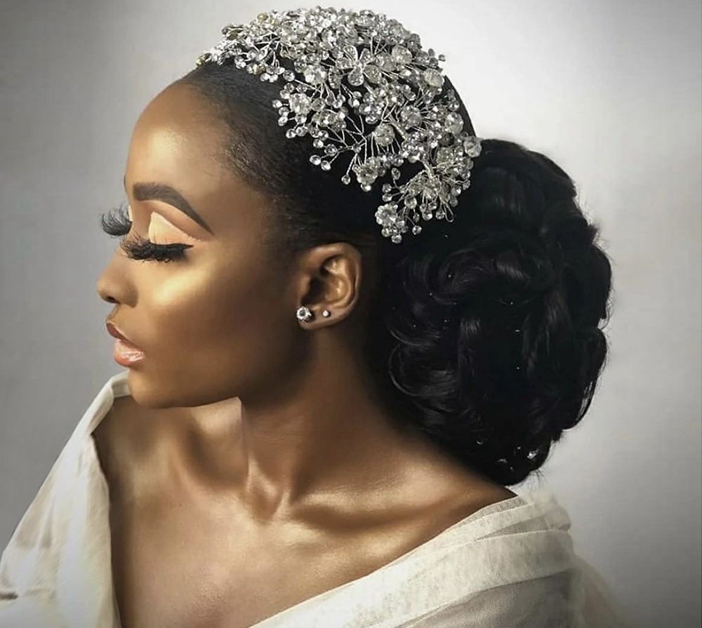 Luxury Bridal Hair Rhinestones With Matching Earrings
