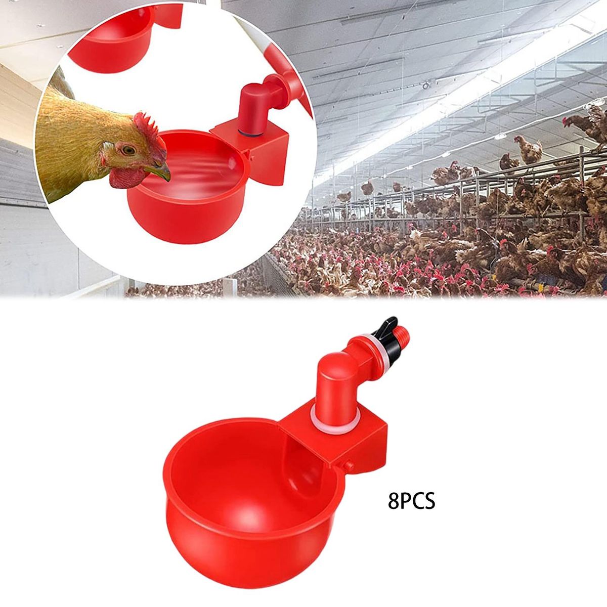 8/12 Pieces Automatic Birds Quail Chicken Drinkers Cups, Poultry