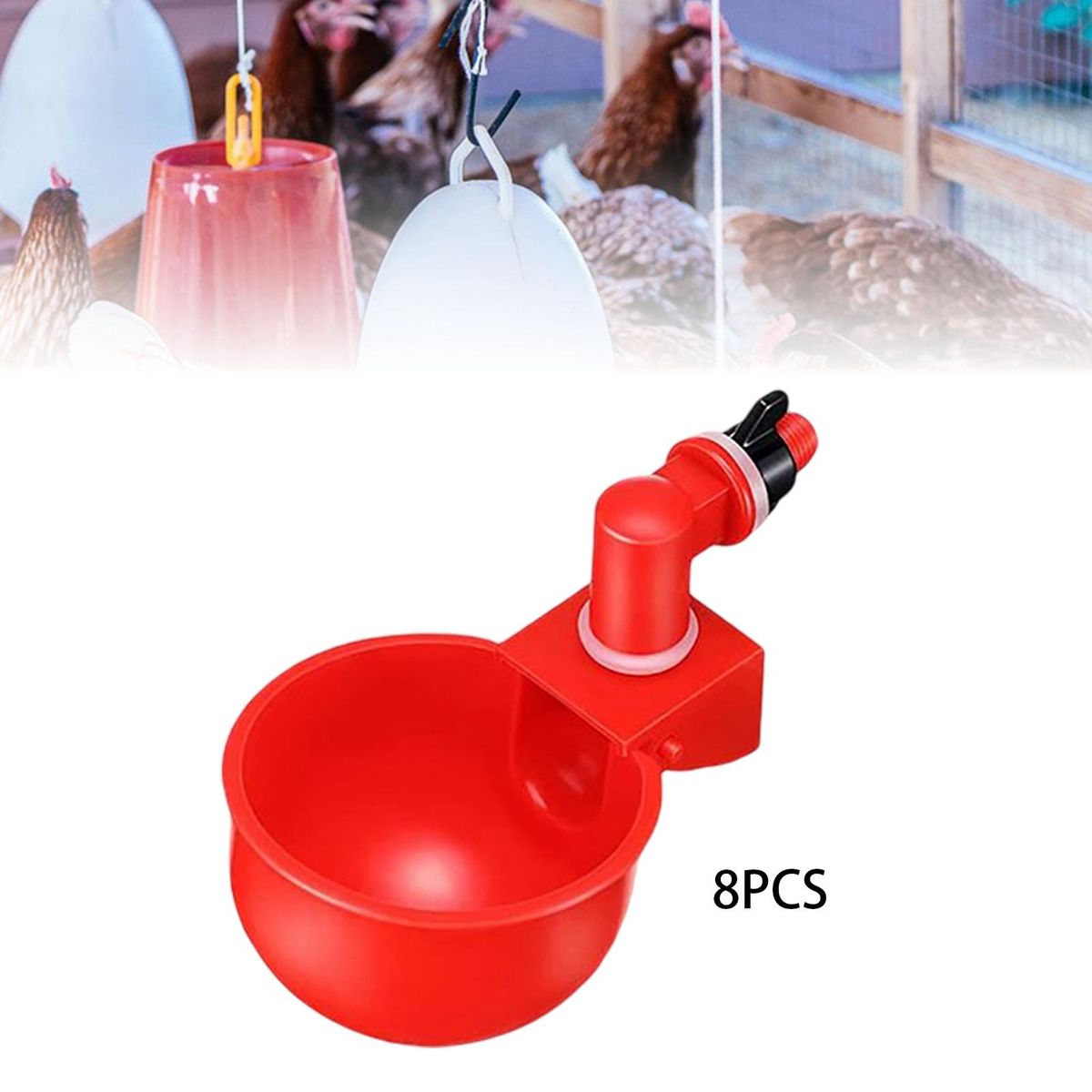 8/12 Pieces Automatic Birds Quail Chicken Drinkers Cups, Poultry