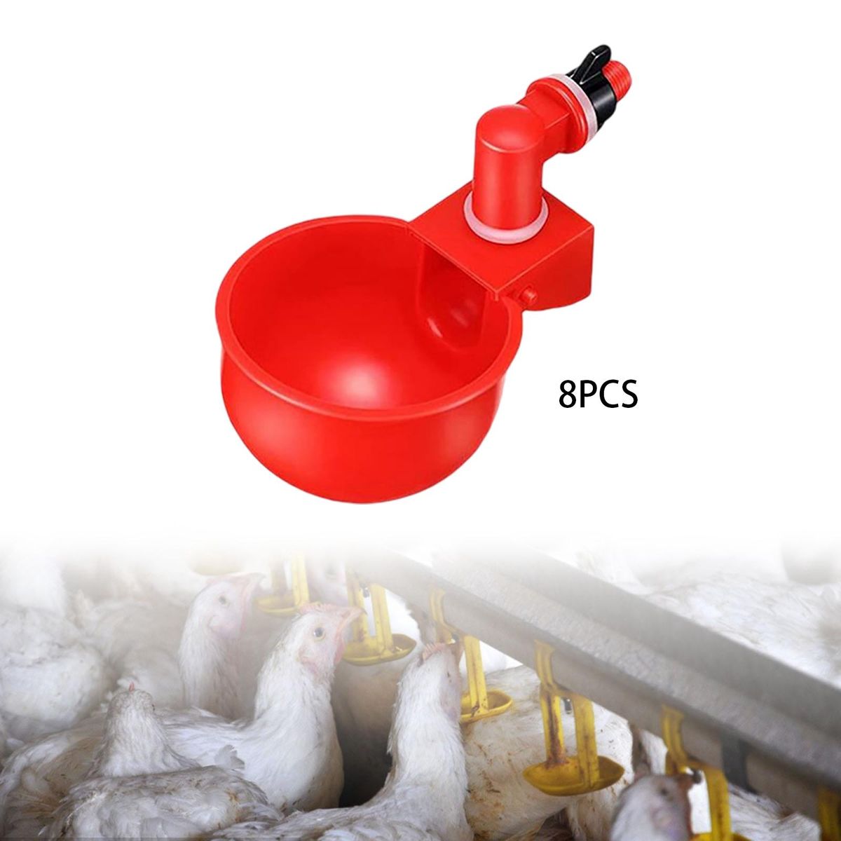 8/12 Pieces Automatic Birds Quail Chicken Drinkers Cups, Poultry