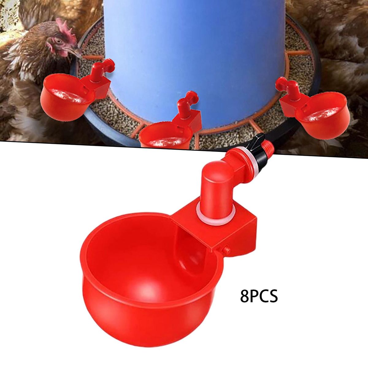8/12 Pieces Automatic Birds Quail Chicken Drinkers Cups, Poultry