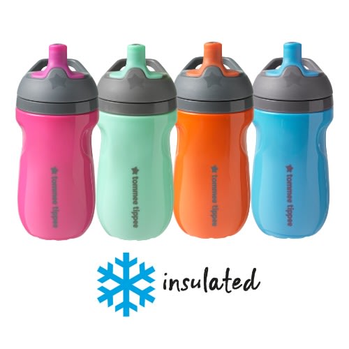 Insulated Sportee Toddler Water Bottle Sippy - Pink - 266ml