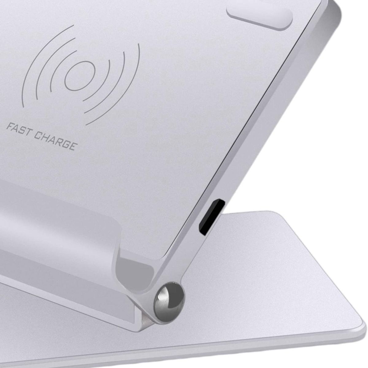 Wireless Charger Freely Adjustable Mount 10W / 7.5W / 5W Auto Power Off for Android Circuit Protection - Silver