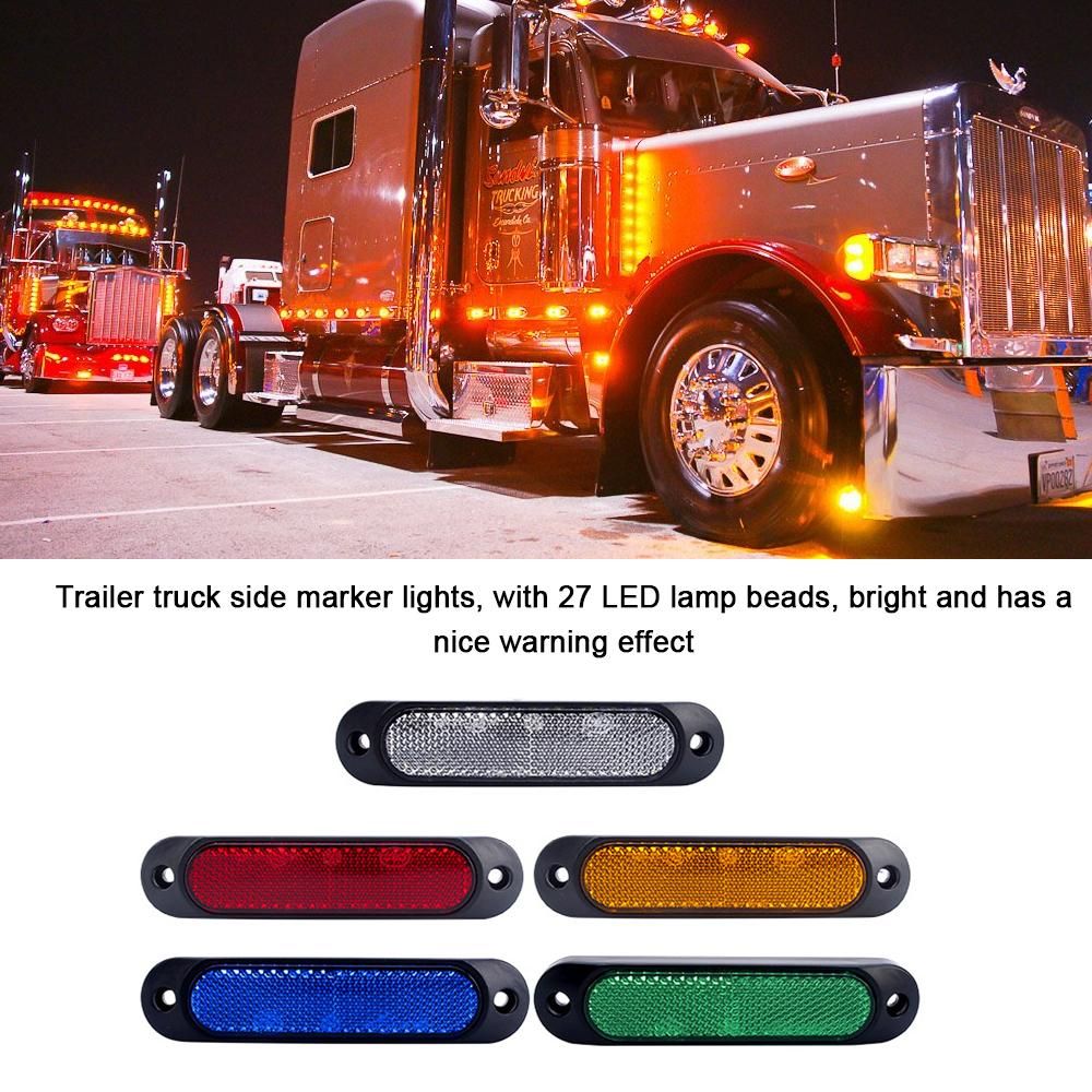 27 LED Side Marker Light Indicator Lamp Reflective Warning Light Waterproof for Car Truck Trailer RV Boat Bus 10-30V