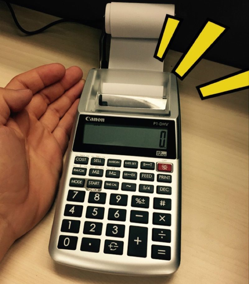 P1-DHV Ink Wheel Monochrome Printing Calculator Printing Computer Clear And Authentic Authorized Package Scientific Calculator