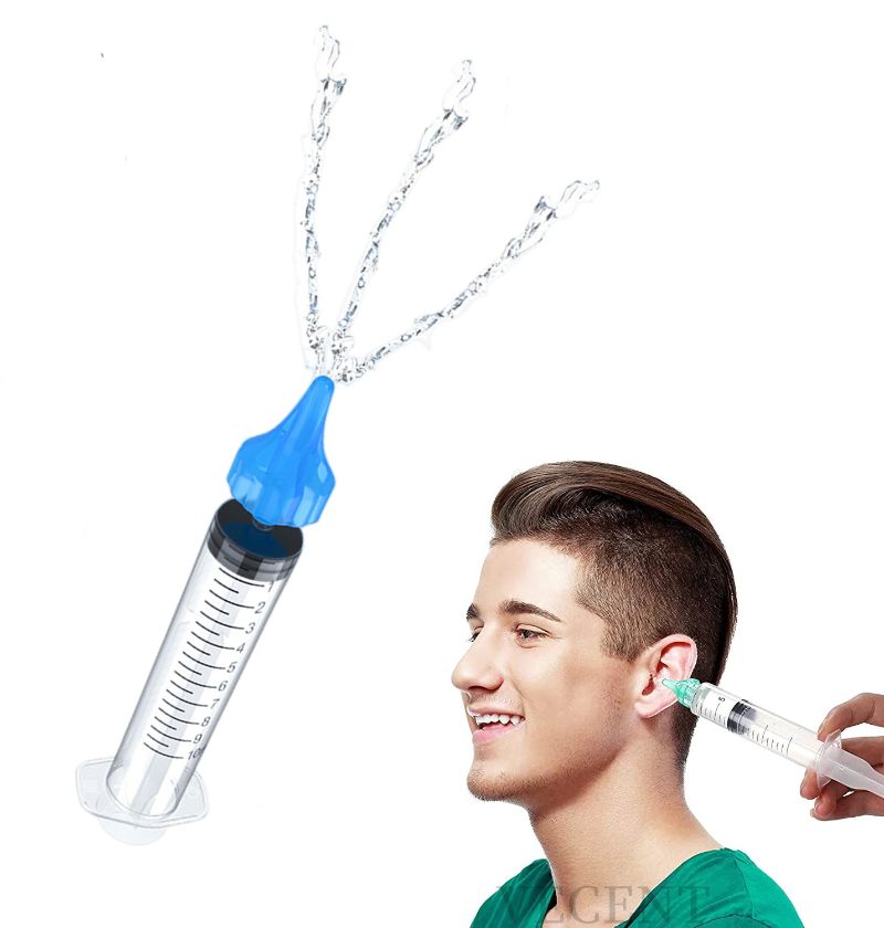 10ML Ear Cleaner Washer Syringer Elbow Rubber Tube Earwax Cleaning Removal Tool Flushing Irrig WJ