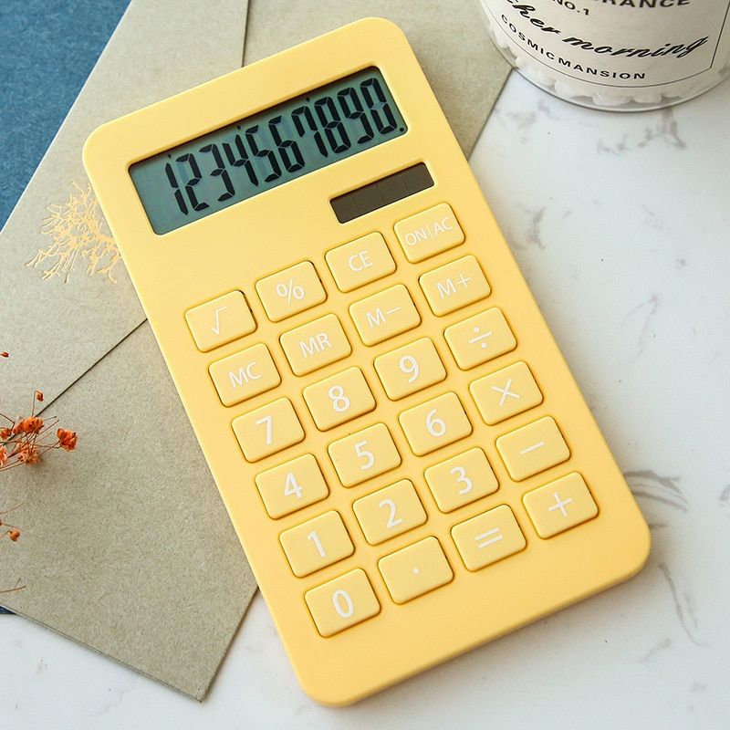 Solar Calculator Display 10 Multi-function Calculator Student Accounting Finance Office Colorful Computer Home Office Supplies Light Green