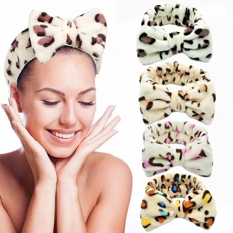 Women Elastic Hairband Band Bow-Knot Cute Head Lovely Hair Accessories Ladies Twisted Lady Makeup Headband Elastic Headwear