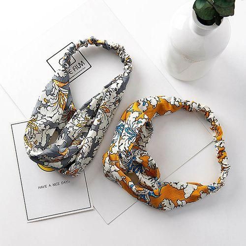 Cross Flower Head With Elastic Hair Band Female Gi
