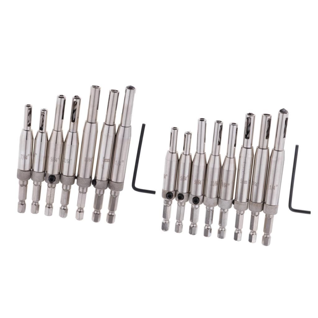 8 / 9Pc Self-centering Hinge Drill Bit For Adjustable 9Pieces