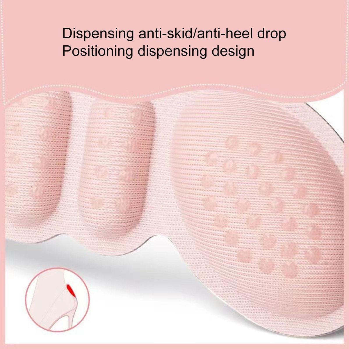 4Pcs Heel Pad Ladies High Heel Shoe Liner Pink