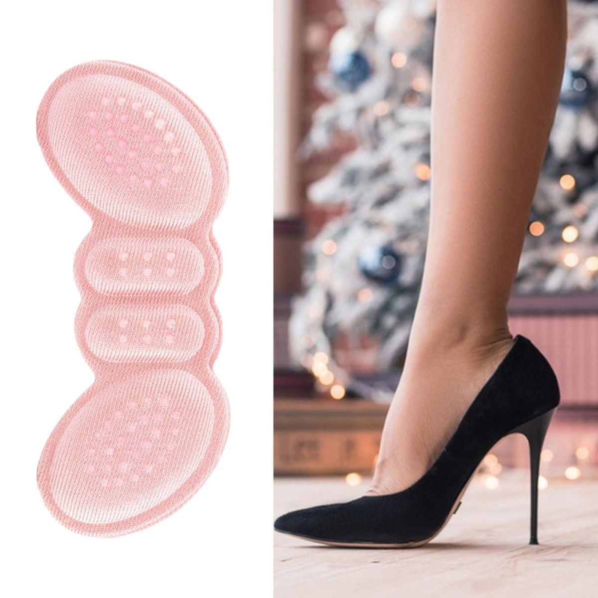 4Pcs Heel Pad Ladies High Heel Shoe Liner Pink
