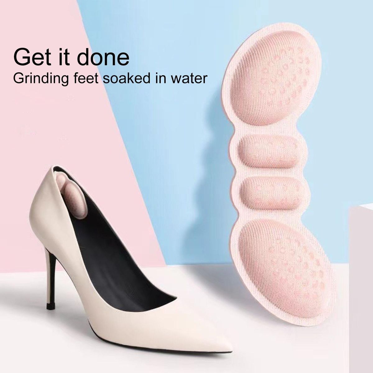 4Pcs Heel Pad Ladies High Heel Shoe Liner Pink
