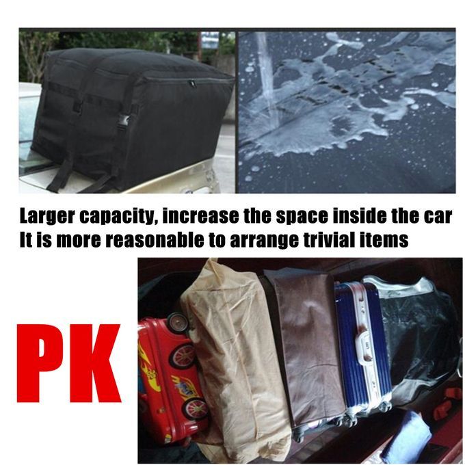 218L Waterproof Car Roof Top Tail Rack Bag Cargo Carrier Lug
