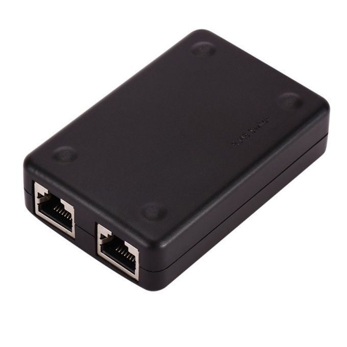 2 Port RJ45 Lan Network Switch Hub  Computer Ethernet-Black