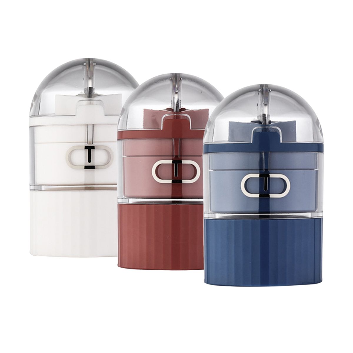 Portable Pill Crusher Pulverizer Tablet Cutter With Pill Box Container Pill Powder Tablet Grinder Pill Organize Storage Box Blue
