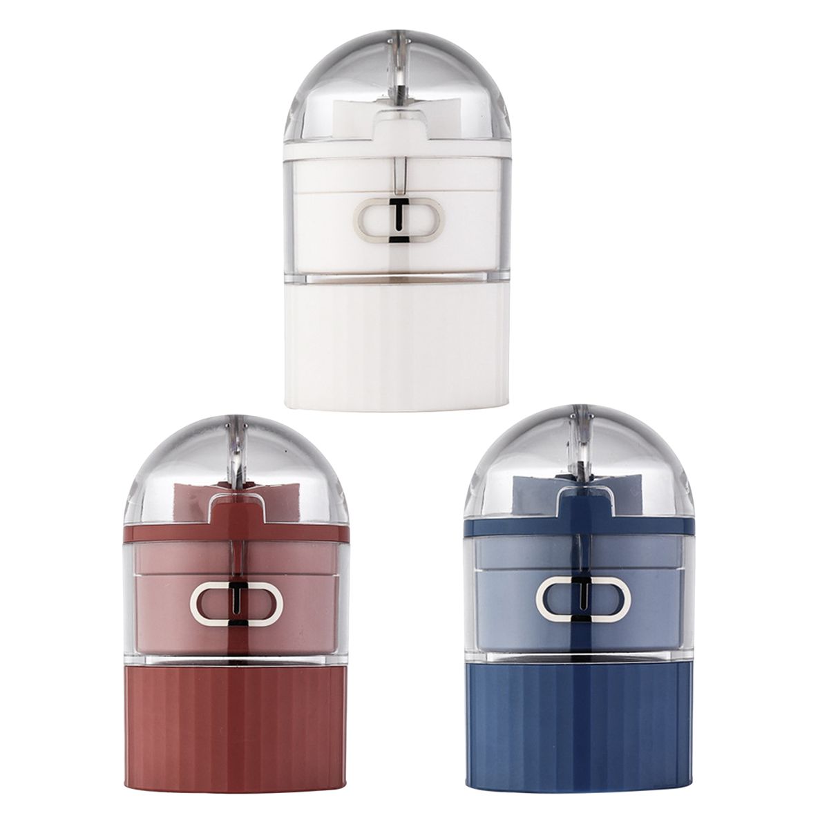 Portable Pill Crusher Pulverizer Tablet Cutter With Pill Box Container Pill Powder Tablet Grinder Pill Organize Storage Box Blue