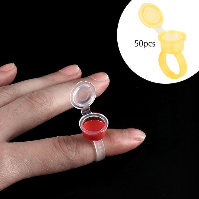 Tattoo Rings Cups  Cups Nail Art Holder Pigment Rings For White