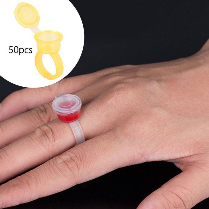 Tattoo Rings Cups  Cups Nail Art Holder Pigment Rings For White