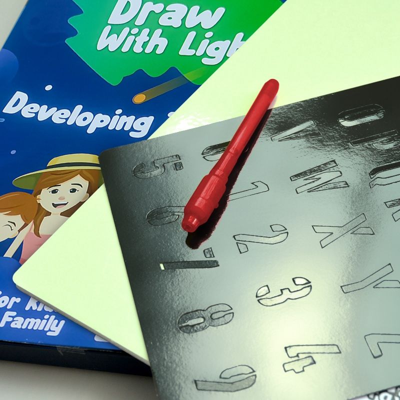 Magic Luminous Drawing Set Board Games Tablet Glow In The Dark Fluorescent Pen Educational Montessori Interactive Toy For Child