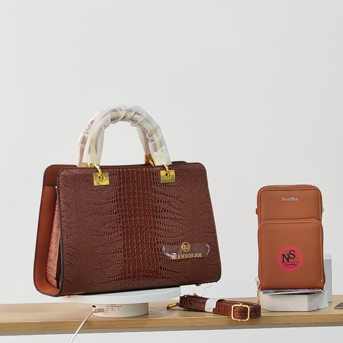 2n1 High Quality Top-Handle Handbag-Beige