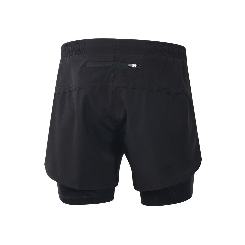 Men's Running Shorts Quick Dry Breathable With Liner - Black
