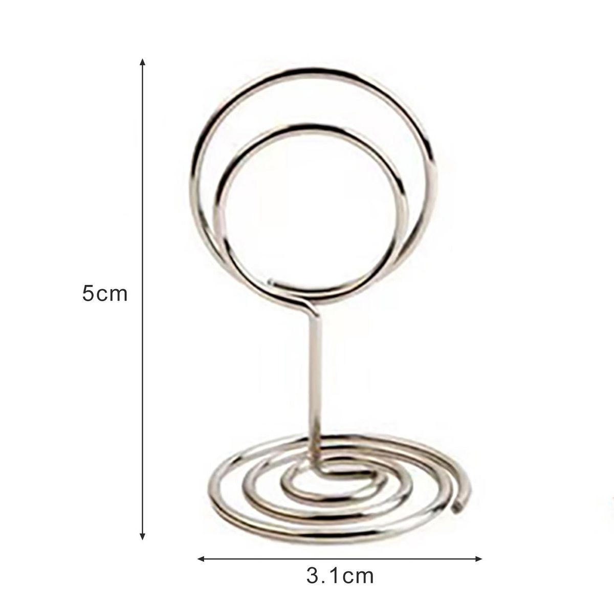 Desktop Card Holder 30pcs Metal Card Holder Stand Versatile for Photos Silver