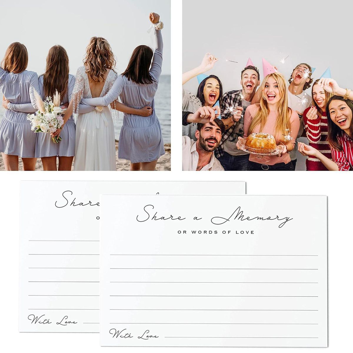 50Pcs Message Card Wedding Anniversaries Graduation Blessing Card