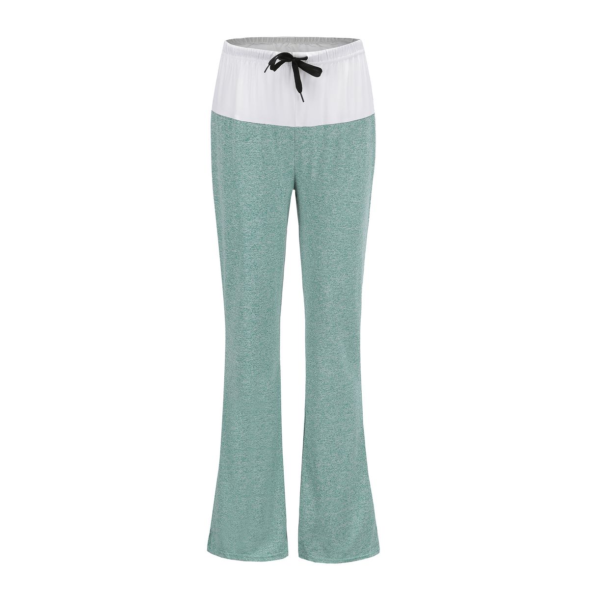 Women Fashion Wide Leg Patchwork Leggings Causal Dancing Loose Long Pant Waist Drawstring Ladies Elasticed Pants Yoga Sportwear(#Grey)