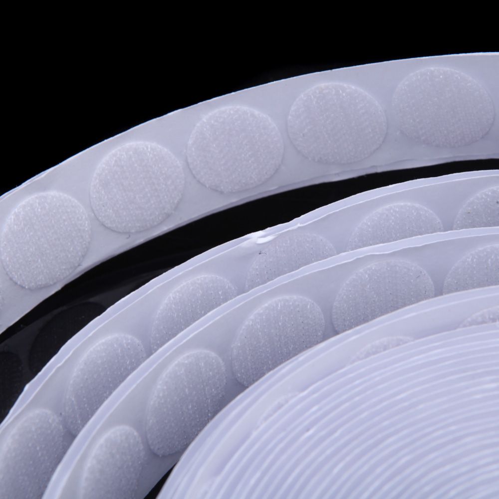 500pcs 20mm Dots Self Adhesive White Coins Hook And Loop