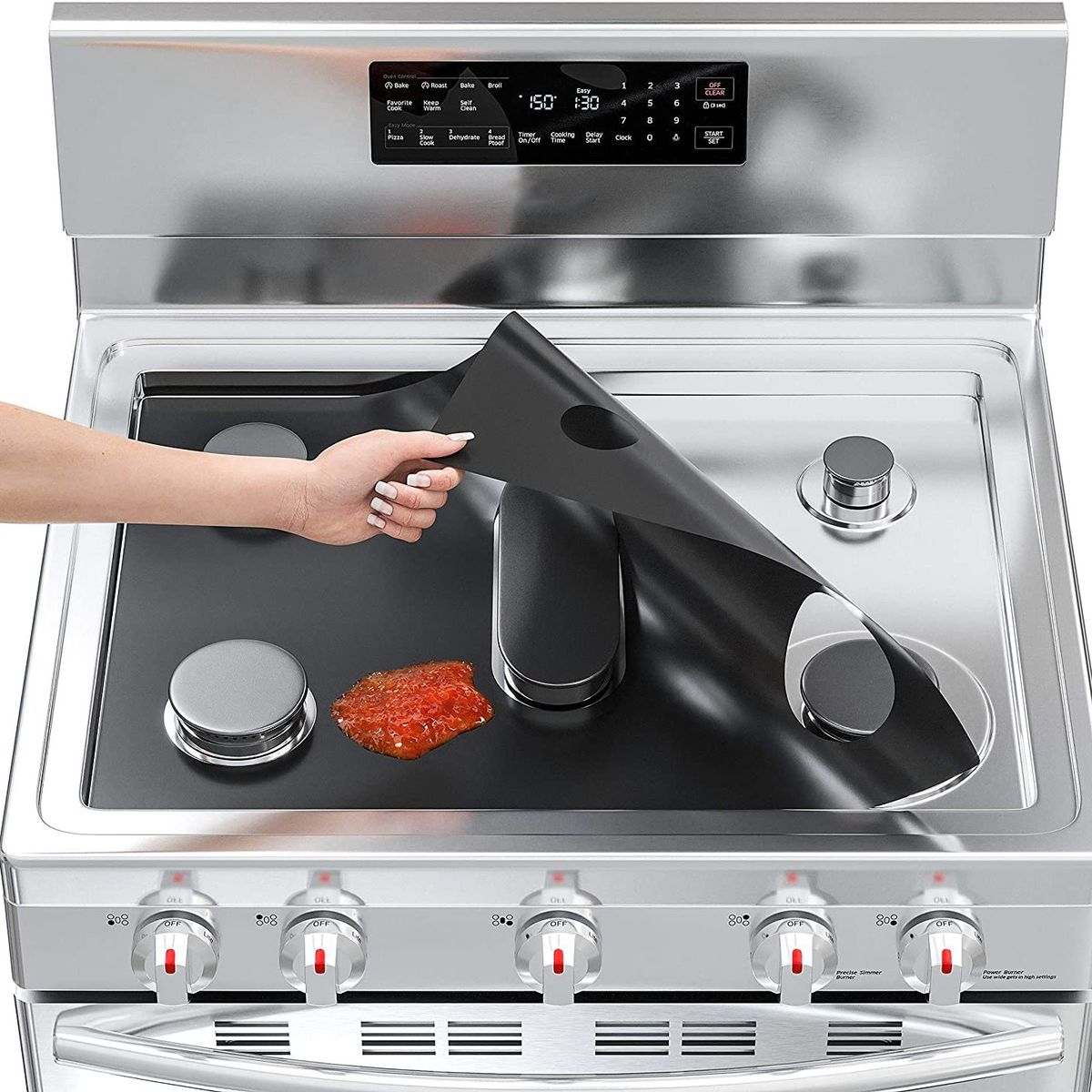 Stove Burner Cover For Samsung Gas Range, Reusable Gas