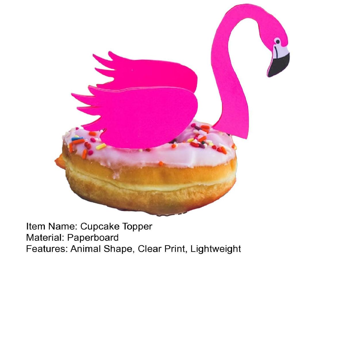 Cupcake Decoration Pick Summer Pool Party Doughnut Cupcake Topper Red