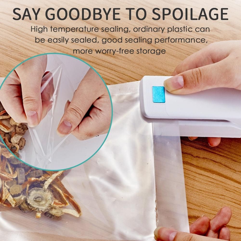 Food Sealing Machine Mini Heat Sealer for Food Potato Chip Bag Clip Kitchen Tool Portable Heating Plastic Bag USB Charg